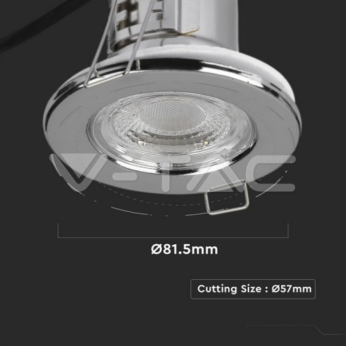 5W LED Луна Пожароустоичива Хром Димираща 4000К - изглед 5 - rZ commerce 5W LED Луна Пожароустоичива Хром Димираща 4000К - изглед 5