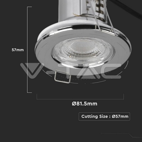 5W LED Луна Пожароустоичива Хром Димираща 4000К - изглед 6 - rZ commerce 5W LED Луна Пожароустоичива Хром Димираща 4000К - изглед 6