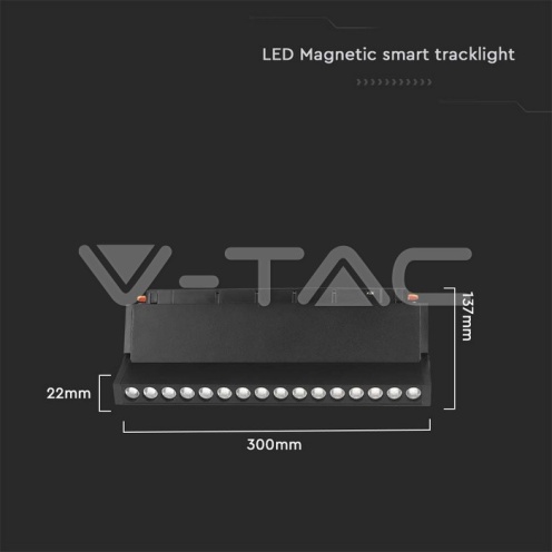 18W LED Магнитно Релсово SMART Тяло Черно 3 в 1 1500lm - изглед 7