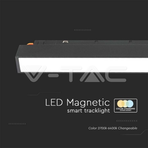 12W LED Магнитно Релсово SMART Тяло Черно 3 в 1 - изглед 2