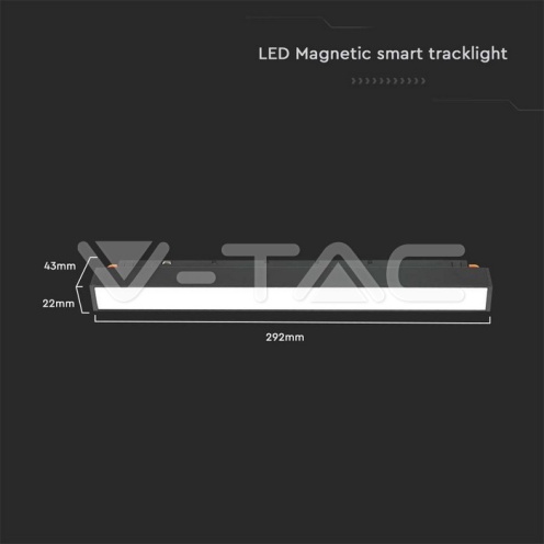 12W LED Магнитно Релсово SMART Тяло Черно 3 в 1 - изглед 7