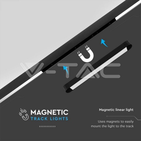 10W LED Магнитен Линеен Осветител 4000K Черно Тяло - изглед 2