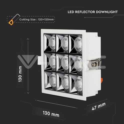 LED Луна SAMSUNG ЧИП - 36W Рефлектор UGR<19 12' 4000K - изглед 5 - rZ commerce LED Луна SAMSUNG ЧИП - 36W Рефлектор UGR<19 12' 4000K - изглед 5