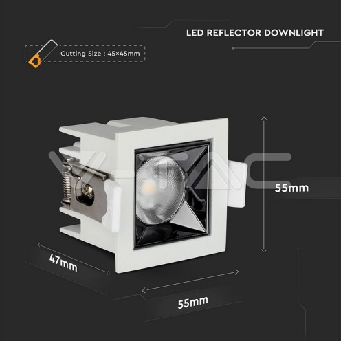 LED Луна SAMSUNG ЧИП - 4W Рефлектор UGR<19 12' 5700K - изглед 5 - rZ commerce LED Луна SAMSUNG ЧИП - 4W Рефлектор UGR<19 12' 5700K - изглед 5