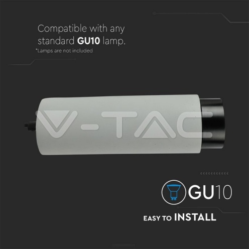 GU10 Гипсов Корпус Окачен Черно Дъно - изглед 4 - rZ commerce GU10 Гипсов Корпус Окачен Черно Дъно - изглед 4