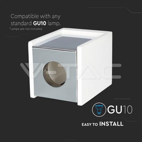 GU10 Гипсова Отливка Външен Монтаж бяло + Хромирано Дъно_new - изглед 12 - rZ commerce GU10 Гипсова Отливка Външен Монтаж бяло + Хромирано Дъно_new - изглед 12