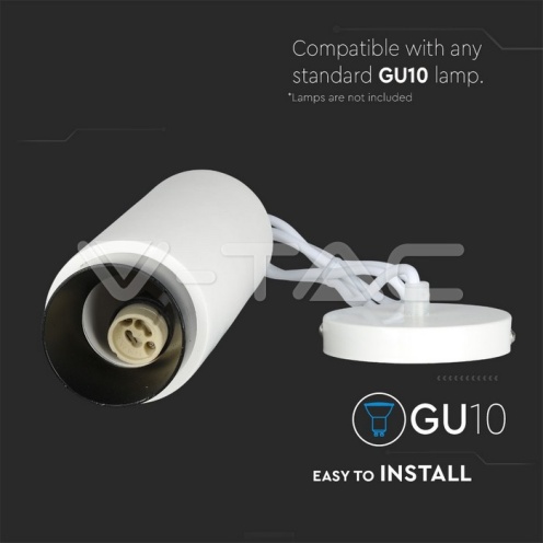 GU10 Гипсов Корпус Окачен Черно Дъно - изглед 4 - rZ commerce GU10 Гипсов Корпус Окачен Черно Дъно - изглед 4