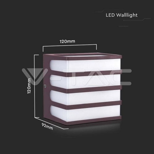 8W LED Стенен Аплик 4000К Кафяв - изглед 2 - rZ commerce 8W LED Стенен Аплик 4000К Кафяв - изглед 2