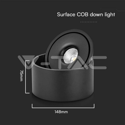 28W LED Луна Външен Монтаж 3 в 1 Черно Тяло 2500lm - изглед 10 - rZ commerce 28W LED Луна Външен Монтаж 3 в 1 Черно Тяло 2500lm - изглед 10