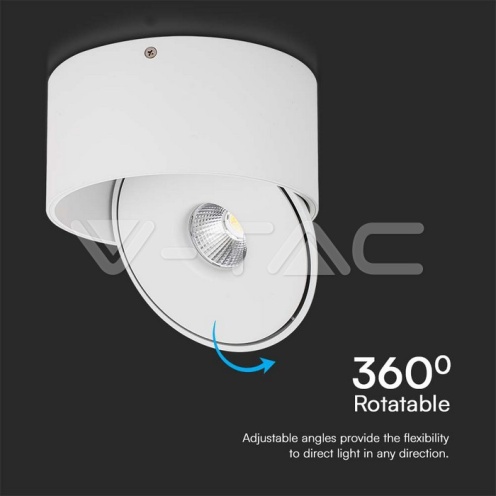 20W LED Луна Външен Монтаж 3 в 1 Бяло Тяло 1550lm - изглед 5 - rZ commerce 20W LED Луна Външен Монтаж 3 в 1 Бяло Тяло 1550lm - изглед 5