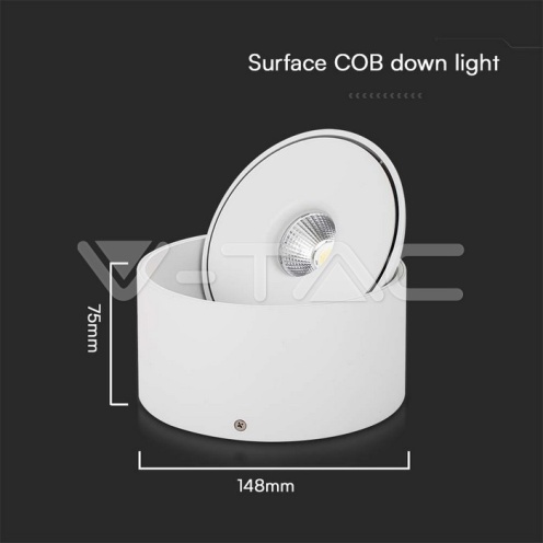 20W LED Луна Външен Монтаж 3 в 1 Бяло Тяло 1550lm - изглед 8 - rZ commerce 20W LED Луна Външен Монтаж 3 в 1 Бяло Тяло 1550lm - изглед 8