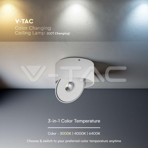 20W LED Луна Външен Монтаж 3 в 1 Бяло Тяло 1550lm - изглед 7 - rZ commerce 20W LED Луна Външен Монтаж 3 в 1 Бяло Тяло 1550lm - изглед 7