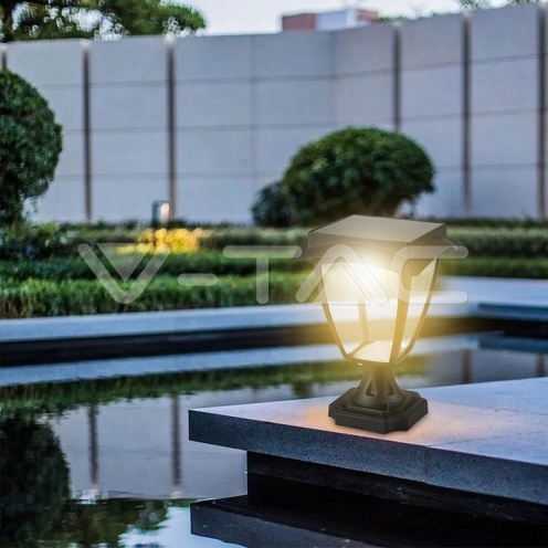 2W LED Соларна Наземна Лампа Черен Мат 3000К+6000К - изглед 8