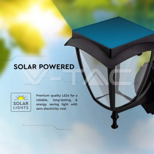 2W LED Соларна Стенна Лампа Черен Мат 3000К+6000К - изглед 10 - rZ commerce 2W LED Соларна Стенна Лампа Черен Мат 3000К+6000К - изглед 10