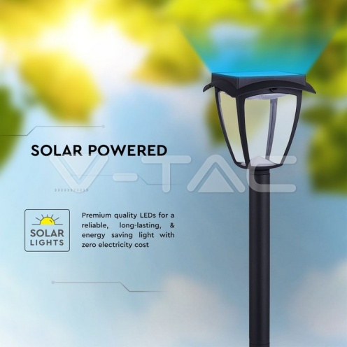 2W LED Соларна Наземна Лампа Черен Мат 3в1 /1/ - изглед 2