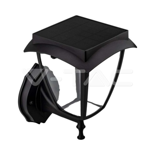 2W LED Соларна Стенна Лампа Черен Мат 3000К+6000К - изглед 1 - rZ commerce 2W LED Соларна Стенна Лампа Черен Мат 3000К+6000К - изглед 1