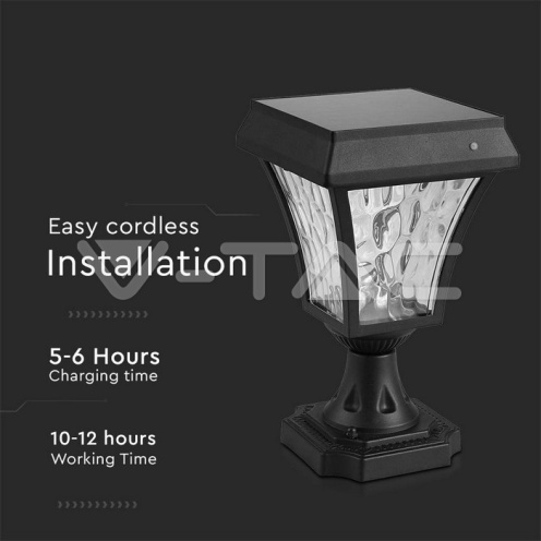 2W LED Соларна Наземна Лампа Черен Мат 3в1 - изглед 3 - rZ commerce 2W LED Соларна Наземна Лампа Черен Мат 3в1 - изглед 3