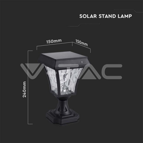 2W LED Соларна Наземна Лампа Черен Мат 3в1 - изглед 6 - rZ commerce 2W LED Соларна Наземна Лампа Черен Мат 3в1 - изглед 6