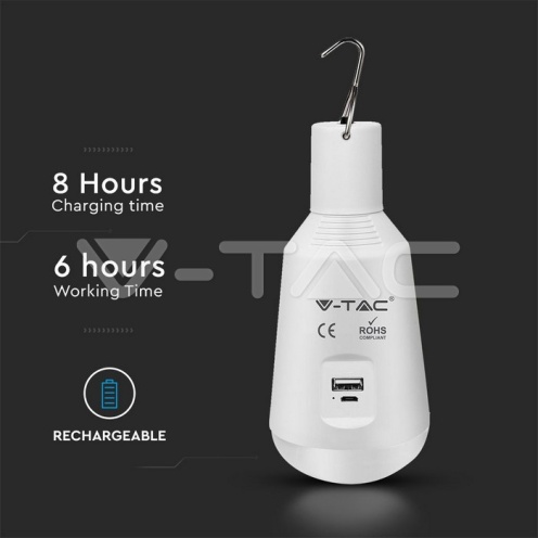 LED Крушка - 7W Соларна 3в1 С Дистанционно - изглед 15