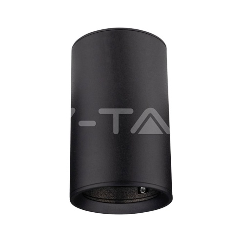 GU10 Отливка Външен Монтаж Черна H:100mm - изглед 1