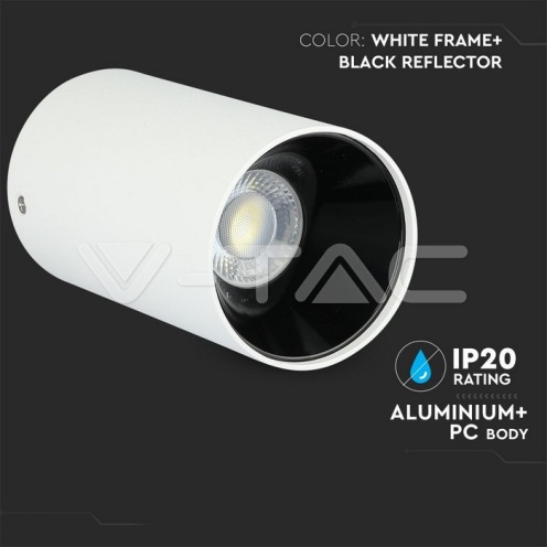 GU10 Корпус Кръг Бяло + Черно - изглед 7 - rZ commerce GU10 Корпус Кръг Бяло + Черно - изглед 7