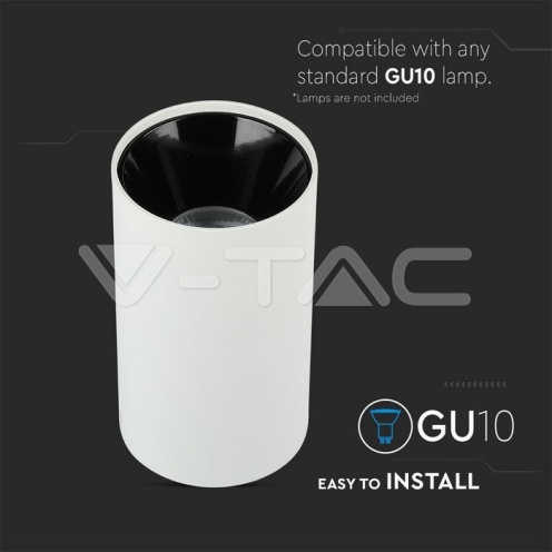 GU10 Корпус Кръг Бяло + Черно - изглед 8 - rZ commerce GU10 Корпус Кръг Бяло + Черно - изглед 8