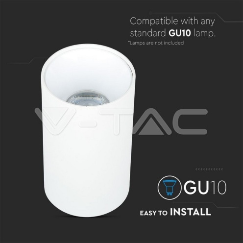 GU10 Корпус Кръг Бяло + Бяло - изглед 8 - rZ commerce GU10 Корпус Кръг Бяло + Бяло - изглед 8