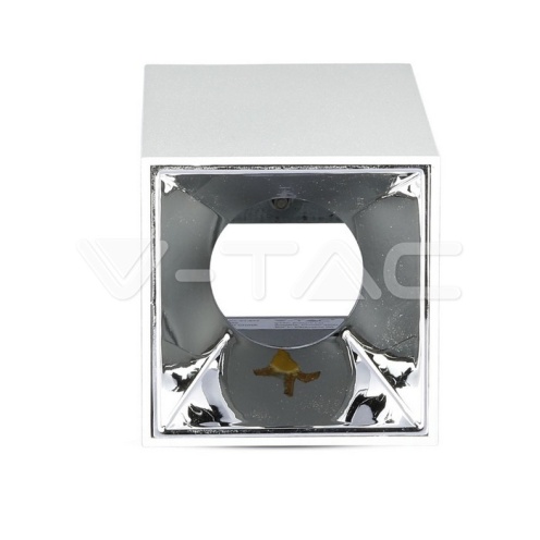 GU10 Корпус Квадрат Бяло + Хром - изглед 5 - rZ commerce GU10 Корпус Квадрат Бяло + Хром - изглед 5