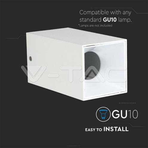 GU10 Корпус Квадрат Бяло + Бяло - изглед 9 - rZ commerce GU10 Корпус Квадрат Бяло + Бяло - изглед 9