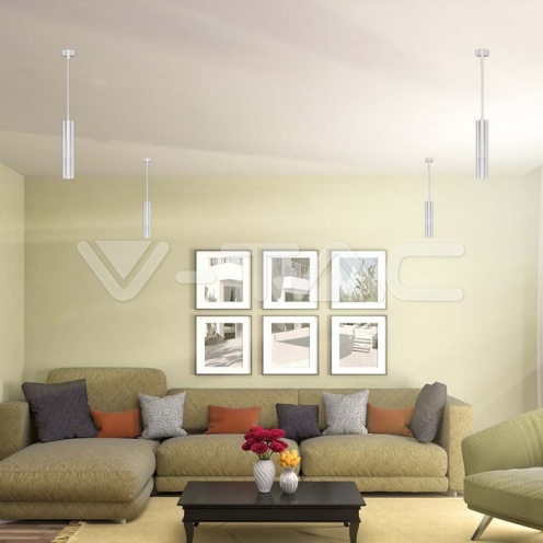 1*GU10 Корпус Пендел Бял D:60*300MM - изглед 6 - rZ commerce 1*GU10 Корпус Пендел Бял D:60*300MM - изглед 6