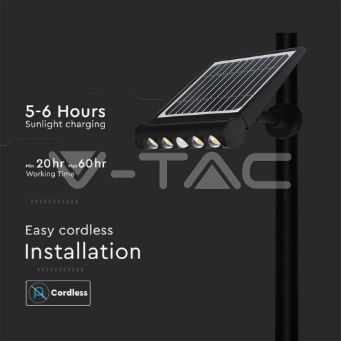 8W LED Соларна Стенна Лампа 3000К - изглед 18