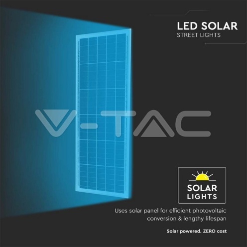 50W Улична Лампа Соларна 4000К 4300Lm - изглед 4 - rZ commerce 50W Улична Лампа Соларна 4000К 4300Lm - изглед 4