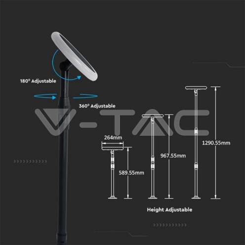 8W LED Соларно Градински Тяло Черно Бяло Тяло 4000K - изглед 2 - rZ commerce 8W LED Соларно Градински Тяло Черно Бяло Тяло 4000K - изглед 2