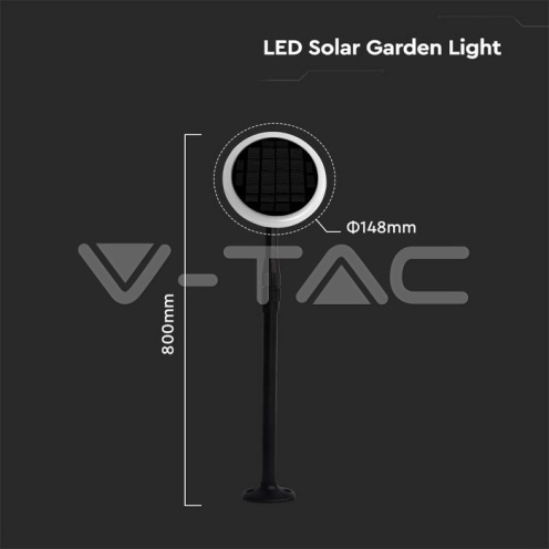 3W LED Соларно Градински Тяло Черно Бяло Тяло 4000K 2бр - изглед 5 - rZ commerce 3W LED Соларно Градински Тяло Черно Бяло Тяло 4000K 2бр - изглед 5