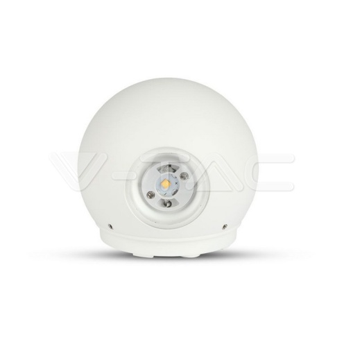 6W Стенна Лампа Бяла Кръг IP65 Две Посоки 4000К - изглед 4