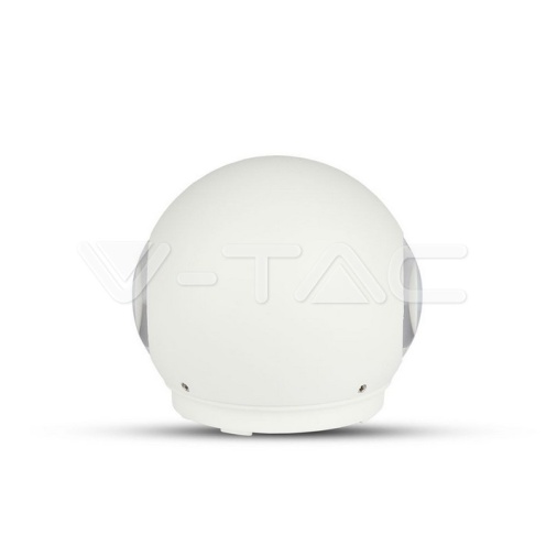 6W Стенна Лампа Бяла Кръг IP65 Две Посоки 4000К - изглед 3