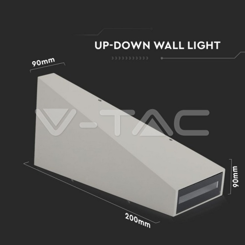 6W Стенна Лампа Сива IP65 Две Посоки 4000К - изглед 7 - rZ commerce 6W Стенна Лампа Сива IP65 Две Посоки 4000К - изглед 7