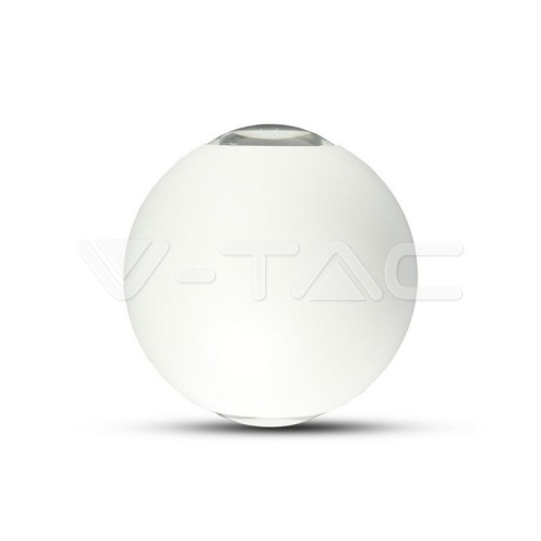 6W Стенна Лампа Бяла Кръг IP65 Две Посоки 3000К - изглед 1 - rZ commerce 6W Стенна Лампа Бяла Кръг IP65 Две Посоки 3000К - изглед 1