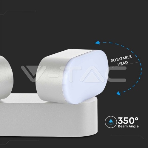 12W Лед Стенна Лампа Двойна Бялa Подвижна IP65 3000K - изглед 6 - rZ commerce 12W Лед Стенна Лампа Двойна Бялa Подвижна IP65 3000K - изглед 6