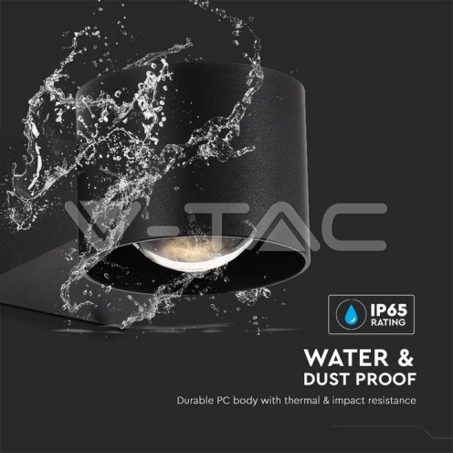 6W Стенна Лампа 4000K Черно Тяло IP65 500lm - изглед 6 - rZ commerce 6W Стенна Лампа 4000K Черно Тяло IP65 500lm - изглед 6