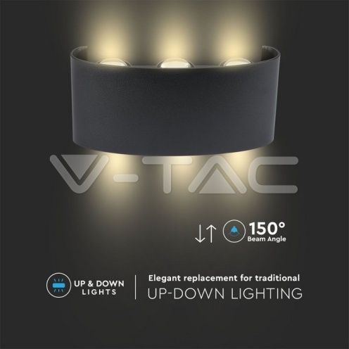 5W Стенна Лампа Пясъчно Черно Тяло 4000К 630Lm IP54 - изглед 12