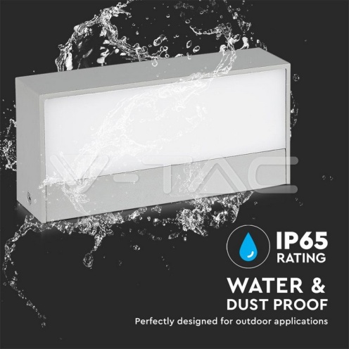 12W Фасаден Аплик 2 Посоки Сив 6400К IP65 - изглед 8