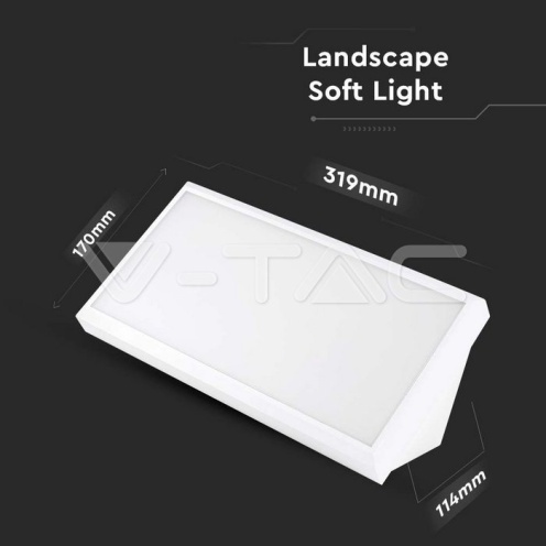 20W Фасаден Аплик Ъглов Бял 4200К IP65 - изглед 5