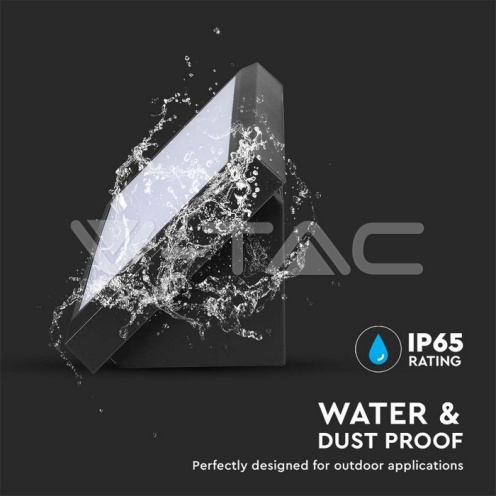 20W Фасаден Аплик Ъглов Черен 4200К IP65 2050lm - изглед 7