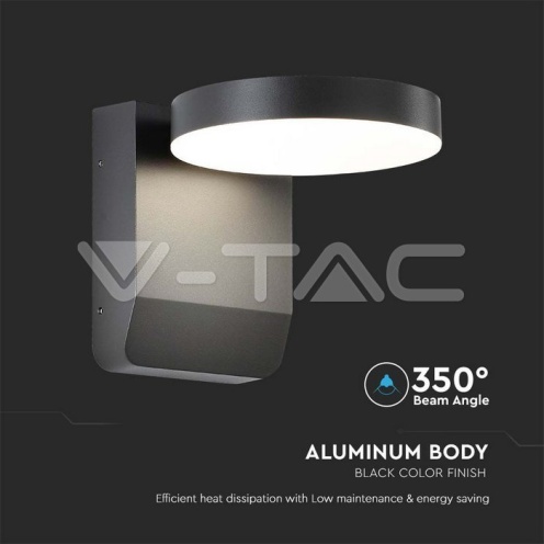 20W ЛЕД Стенна Лампа Черна Кръг 4000К IP65 - изглед 3 - rZ commerce 20W ЛЕД Стенна Лампа Черна Кръг 4000К IP65 - изглед 3