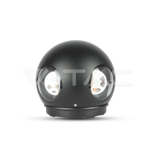 4W Стенна Лампа Черно Тяло Кръг 4000К IP65 - изглед 1