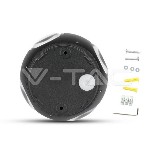 4W Стенна Лампа Черно Тяло Кръг 4000К IP65 - изглед 3