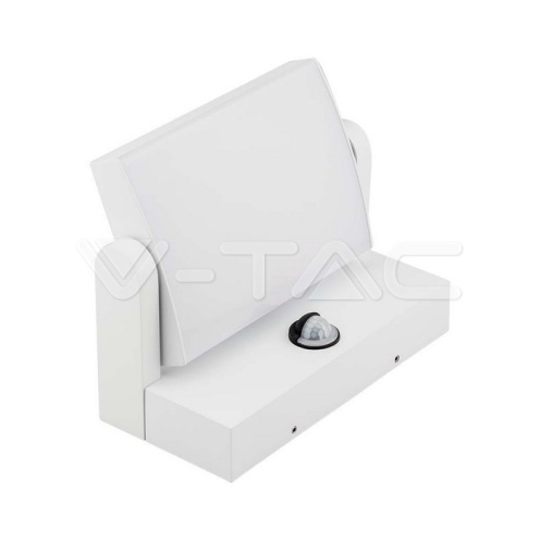 20W ЛЕД Стенна Лампа Сензор Бяла 3000К IP65 - изглед 2