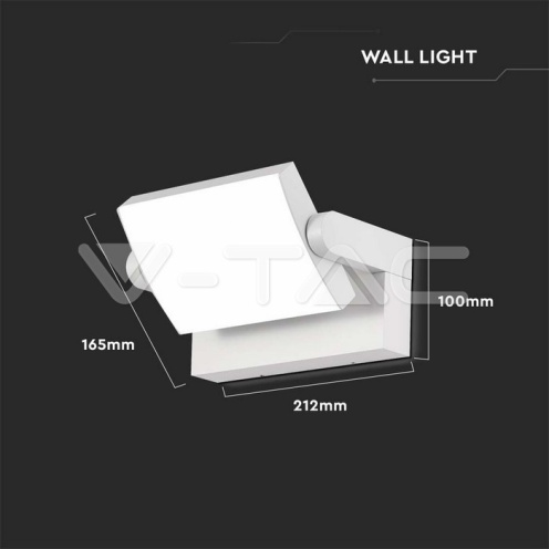 20W ЛЕД Стенна Лампа Бяла 3000К IP65 - изглед 8