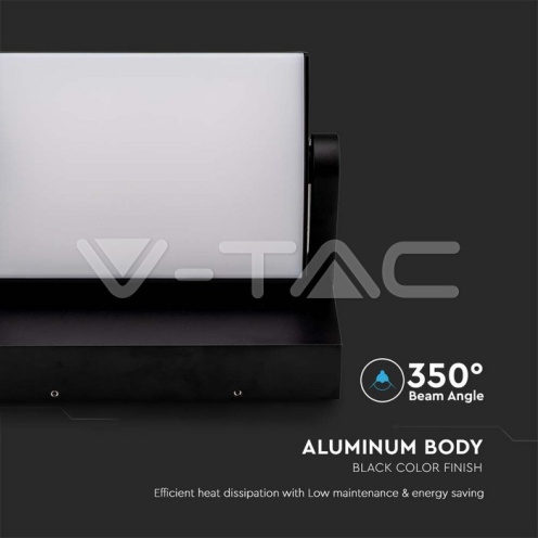 20W ЛЕД Стенна Лампа Черна 3000К IP65 - изглед 6